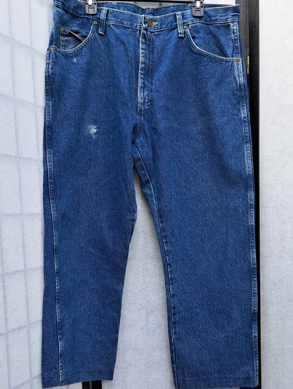 Wrangler Men's Straight-Leg Dark Blue Denim Jeans 38X30